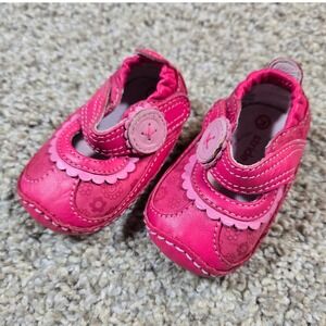 Stride Rite Soft Motion Pink Leather Baby Shoes – Size 1 Month